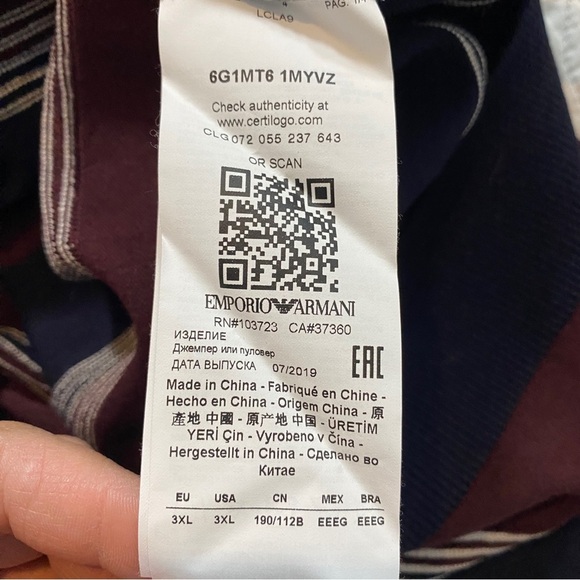 Emporio Armani Pullover Sweater 3XL - Picture 11 of 12